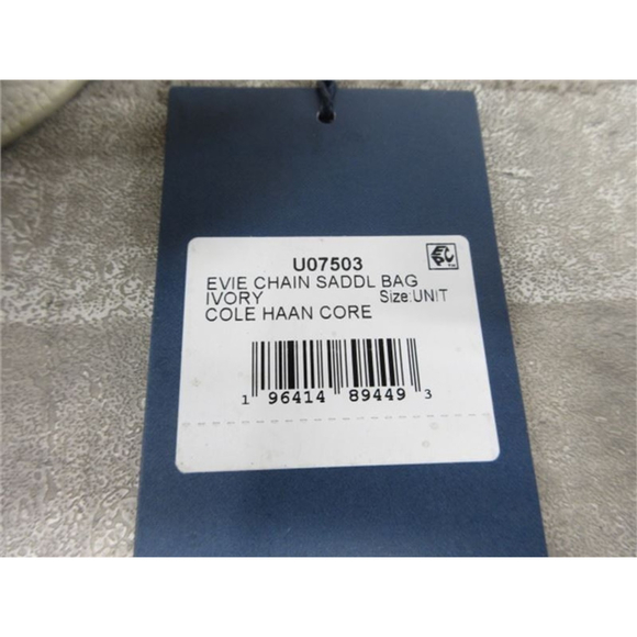 COLE HAAN Evie Chain Saddle Crossbody or Shoulder Bag in Ivory Color - Picture 7 of 7